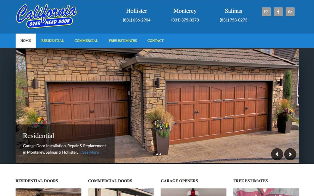 Garage Door Service Website Design