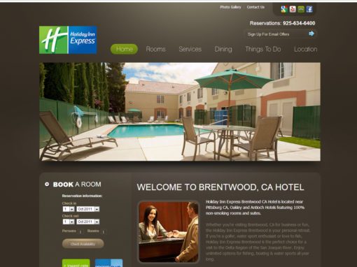 Holiday Inn Website Design