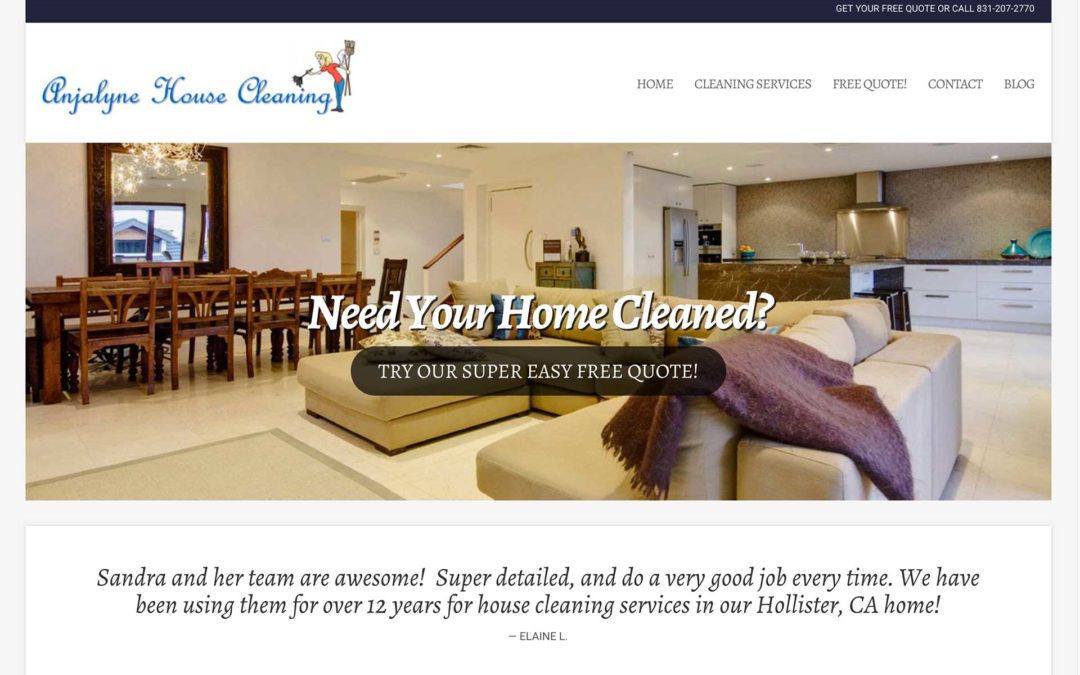 House Cleaning Website Design