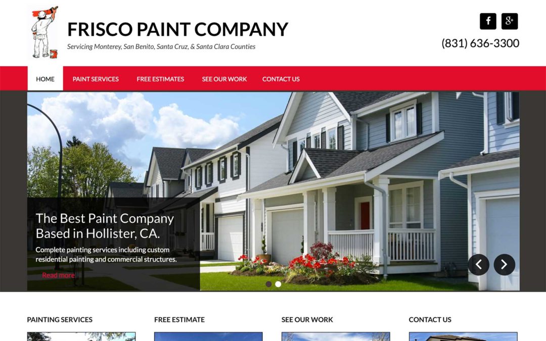 Paint Company Website Design