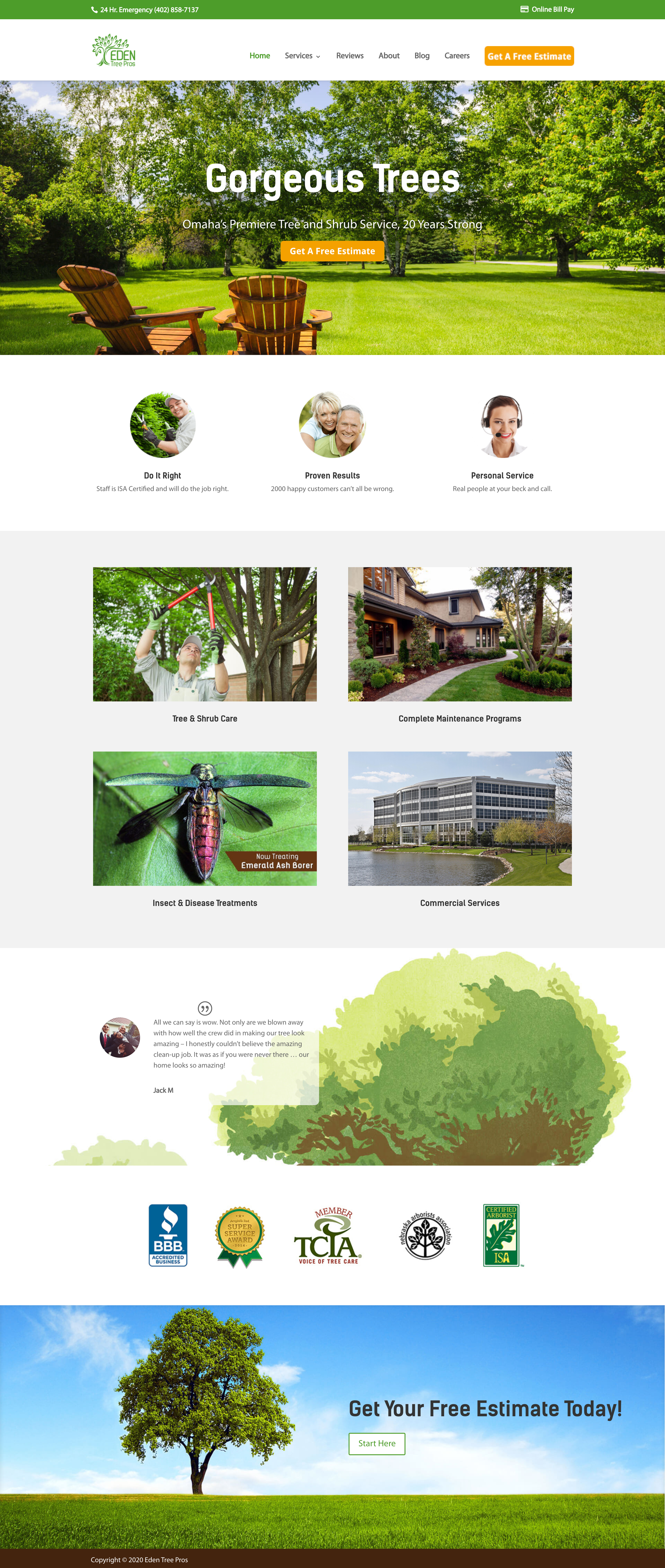 Eden Tree Pros Website Design
