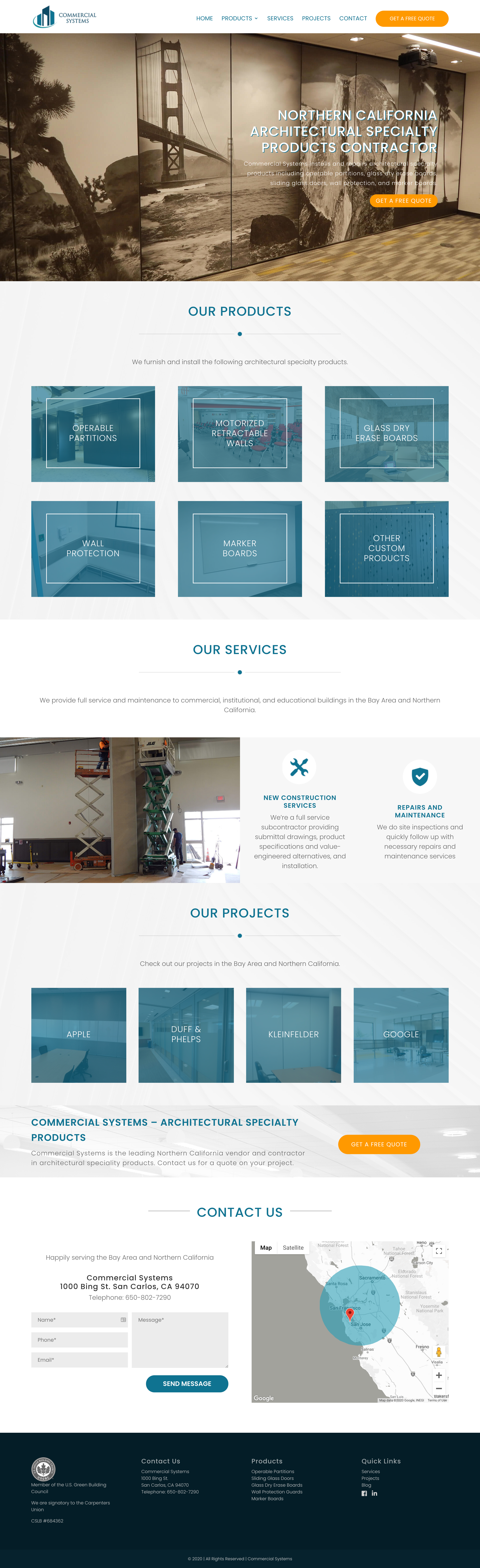 Commercial Systems Website Design