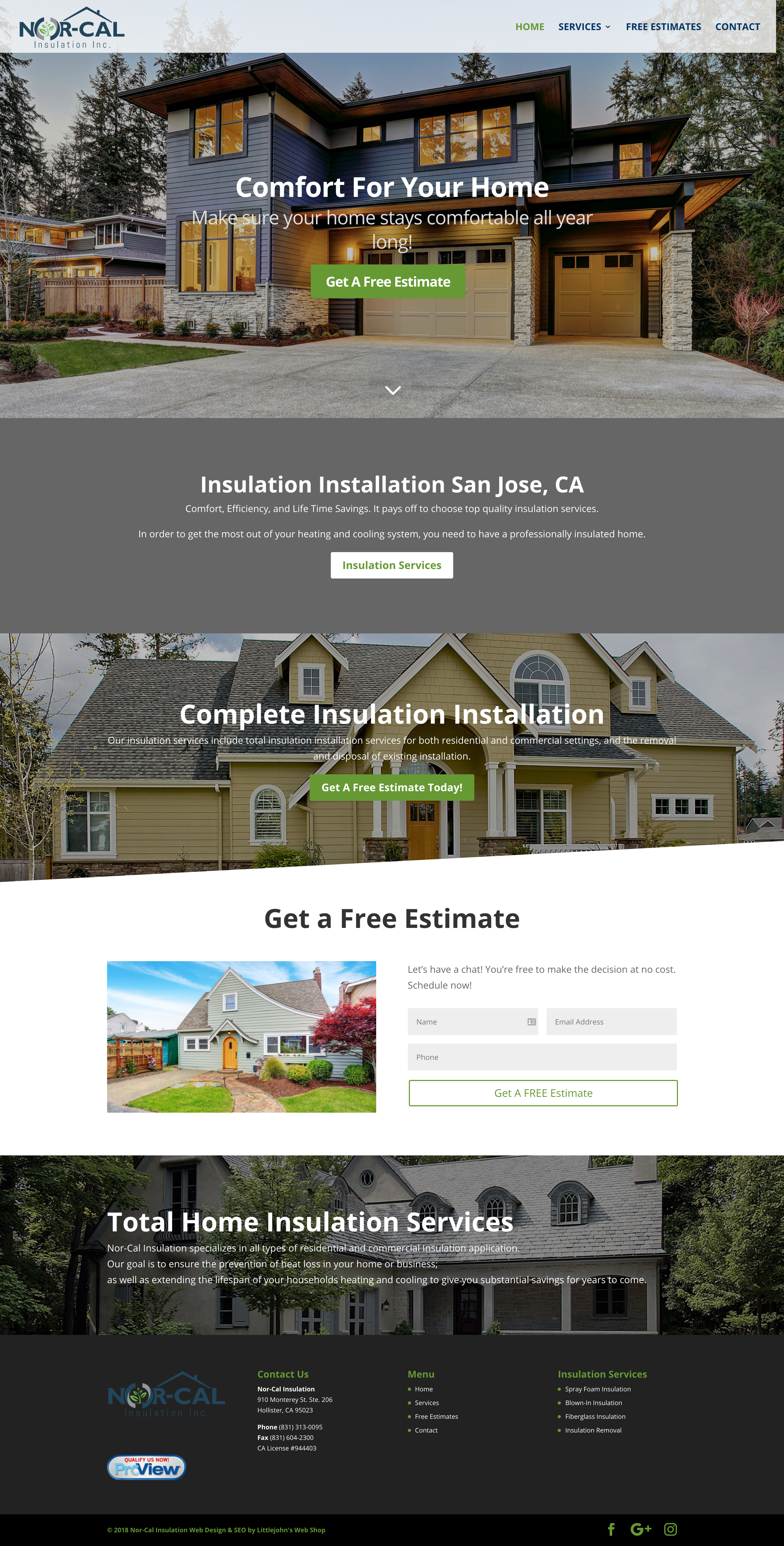 NorCal Insulation Website Design