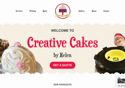 Cup Cake Bakery Website Design
